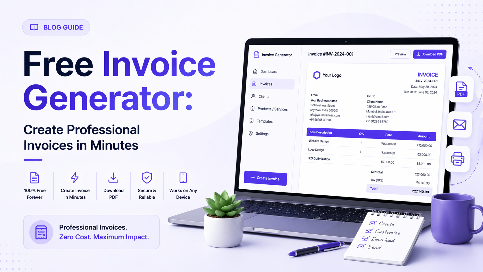 Free Invoice Generator: Create Professional Invoices in Minutes